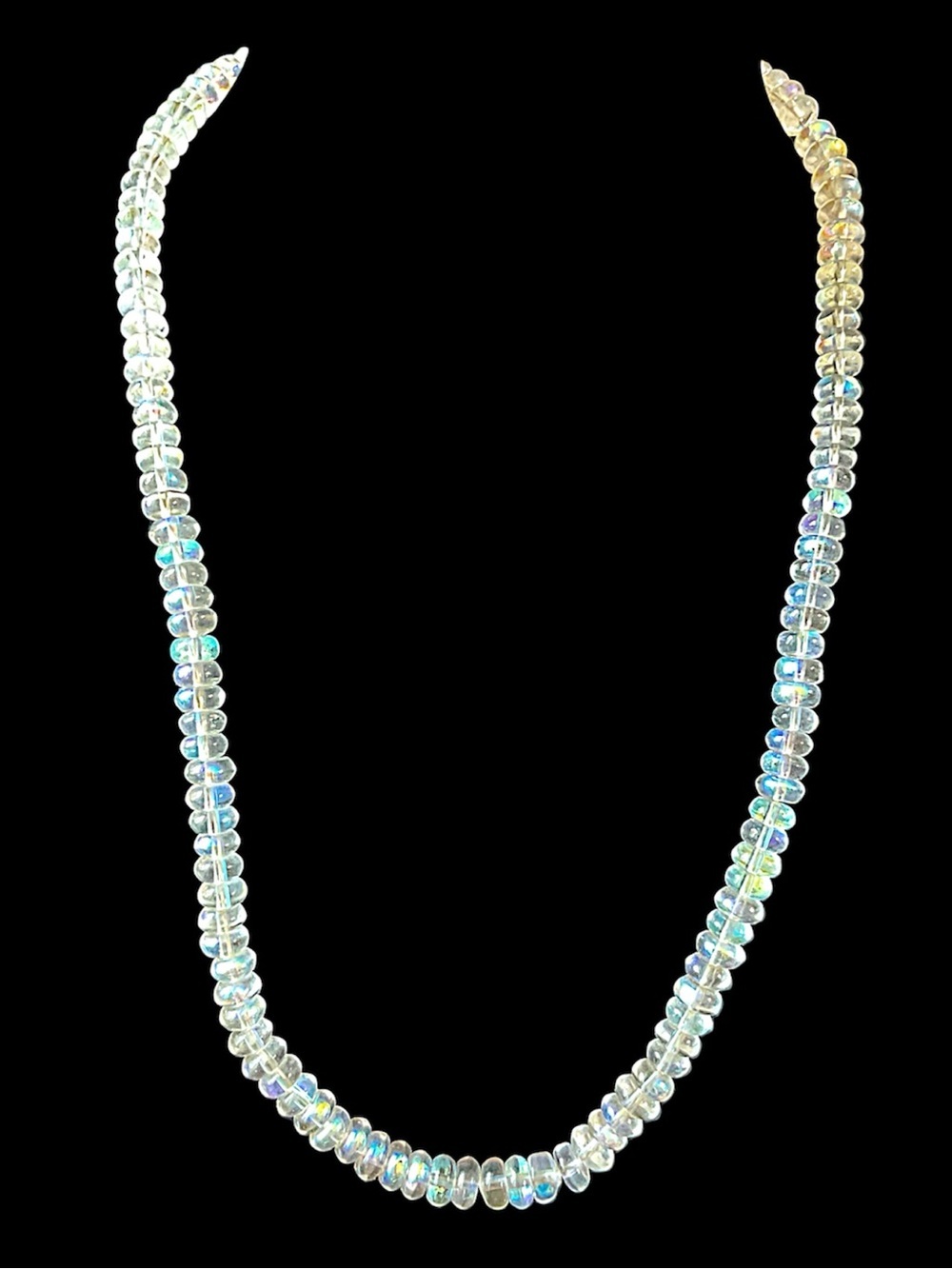 Vintage Czech Gablonz Rainbow Bohemian Glass Art Deco Necklace